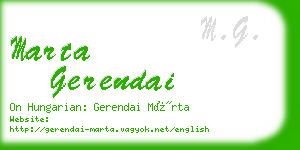 marta gerendai business card